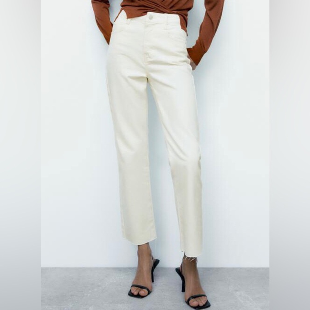 Zara high rise straight leg